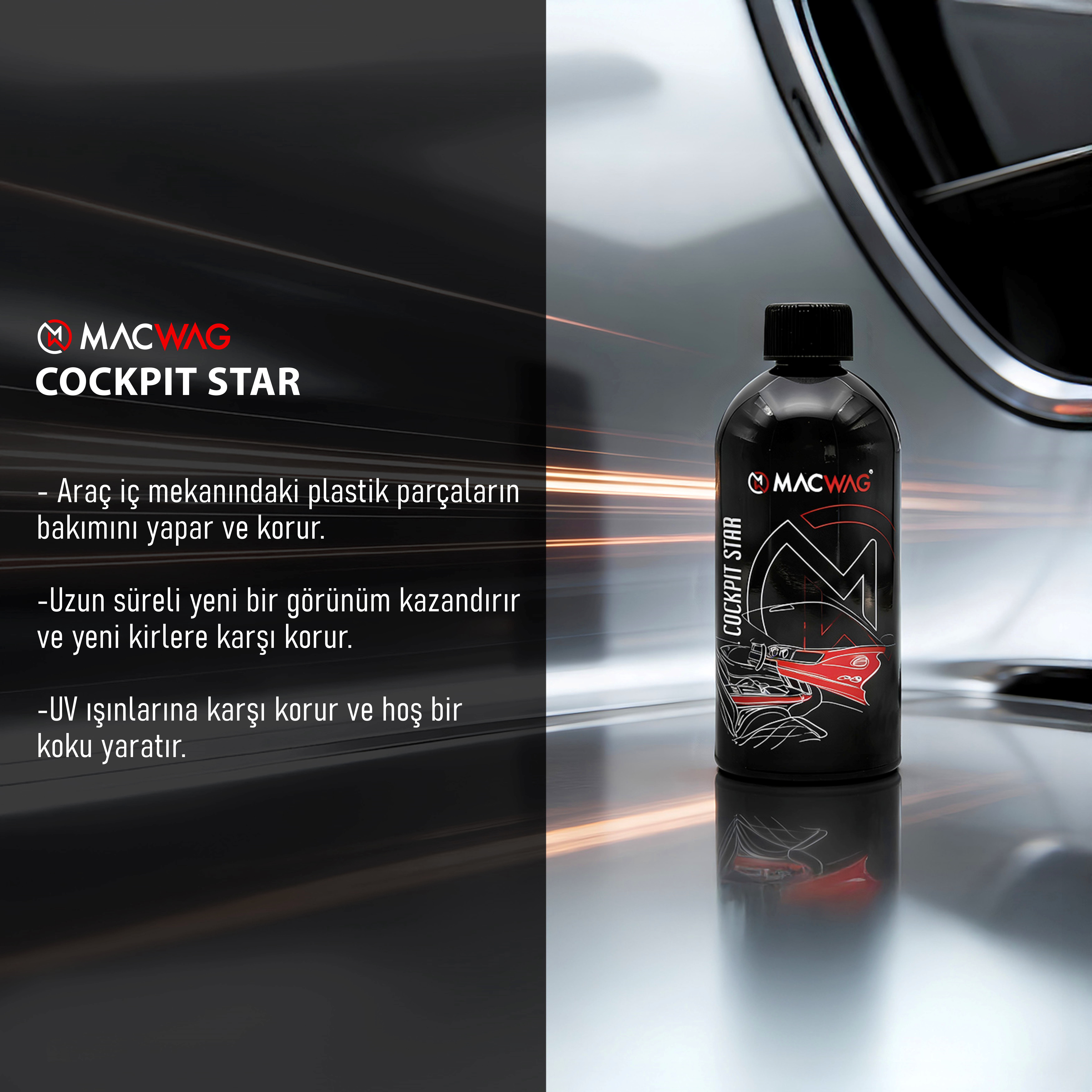 COCKPIT STAR(İç Plastik Koruma ve Bakım) (500 ML) - Görsel 2